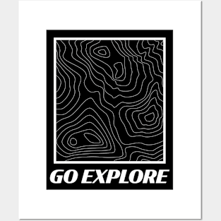 Go Explore Topographic Adventure Map Posters and Art